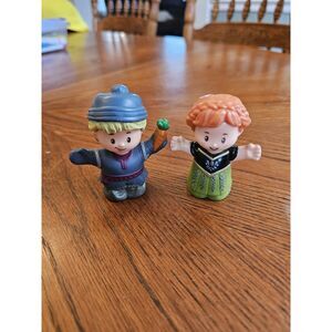 lot of 2 Fisher Price Little People Disney Frozen Anna and Kristoff